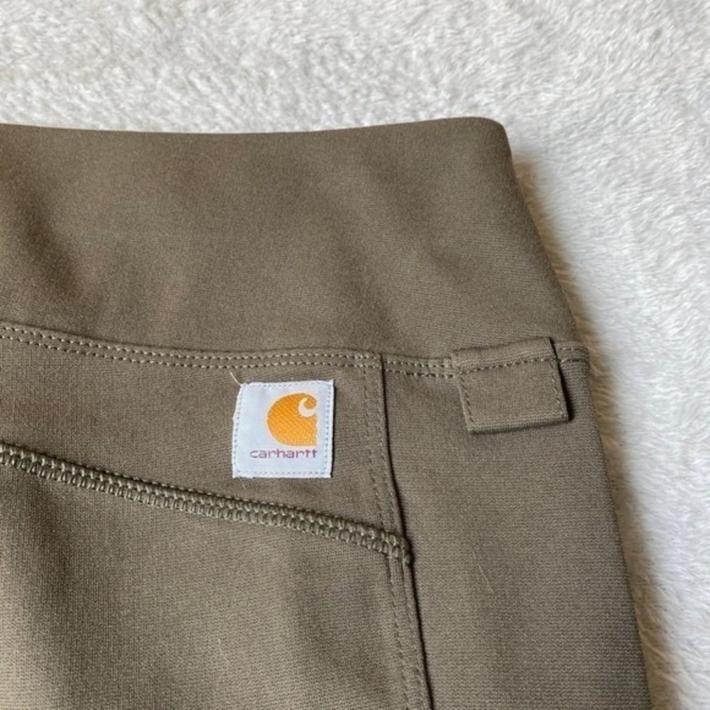 Carhartt Force Utility Leggings Women Size MT Green Fitted Flex Zip Pocket NWT - Picture 6 of 13
